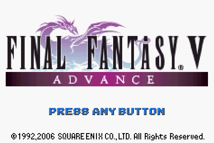 Final Fantasy V Advance Title Screen